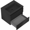 Mexen Orio meuble de salle de bains 60 cm avec lavabo Otis, 2 tiroirs, noir mat - 91A10-06047-2-BFF71-W18M71