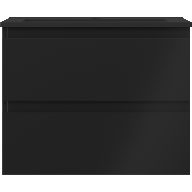 Mexen Orio meuble de salle de bain 60 cm avec lavabo Otis, 2 tiroirs, noir mat - 91A10-06047-2-BFF71-W18M71