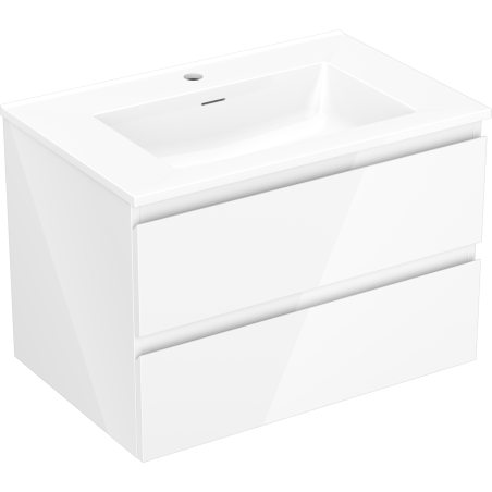 Mexen Orio armoire de salle de bain 70 cm avec lavabo Otis, 2 tiroirs, blanc brillant - 91A10-07047-2-BFF00-W18M00