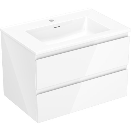 Mexen Orio meuble de salle de bain 70 cm avec lavabo Otis, 2 tiroirs, blanc brillant - 91A10-07047-2-BFF00-W18M00