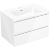 Mexen Orio meuble de salle de bain 70 cm avec lavabo Otis, 2 tiroirs, blanc brillant - 91A10-07047-2-BFF00-W18M00