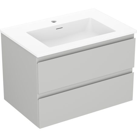 Mexen Orio armoire de salle de bain 70 cm avec lavabo Otis, 2 tiroirs, gris mat/blanc mat - 91A10-07047-2-BFF62-W18M01