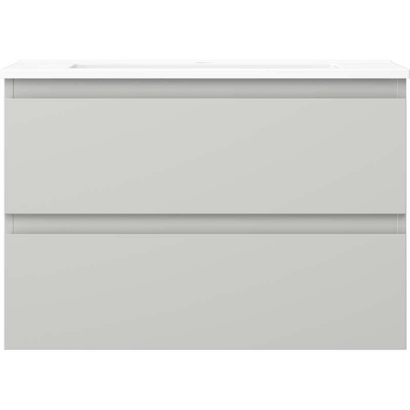 Mexen Orio armoire de salle de bain 70 cm avec lavabo Otis, 2 tiroirs, gris mat/blanc mat - 91A10-07047-2-BFF62-W18M01