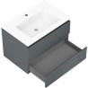 Mexen Orio armoire de salle de bain 70 cm avec lavabo Otis, 2 tiroirs, graphite mat/blanc mat - 91A10-07047-2-BFF66-W18M01