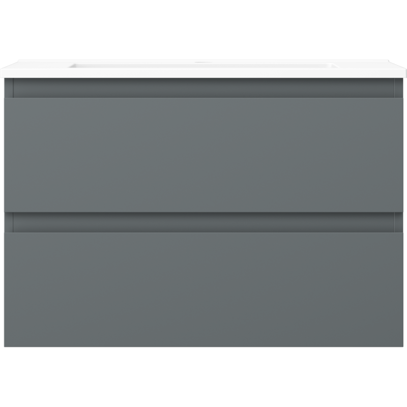 Mexen Orio armoire de salle de bain 70 cm avec lavabo Otis, 2 tiroirs, graphite mat/blanc mat - 91A10-07047-2-BFF66-W18M01