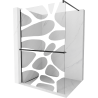 Mexen Kioto+ paroi de douche avec étagère Walk-in 80 x 200 cm, vague blanche, noire - 800-080-121-70-97