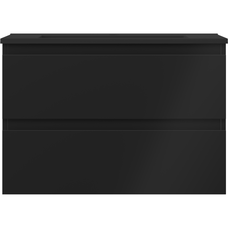 Mexen Orio armoire de salle de bain 70 cm avec lavabo Otis, 2 tiroirs, noir mat - 91A10-07047-2-BFF71-W18M71