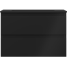 Mexen Orio meuble de salle de bain 70 cm avec lavabo Otis, 2 tiroirs, noir mat - 91A10-07047-2-BFF71-W18M71