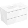 Mexen Orio armoire de salle de bains 80 cm avec lavabo Otis, 2 tiroirs, blanc brillant - 91A10-08047-2-BFF00-W18M00