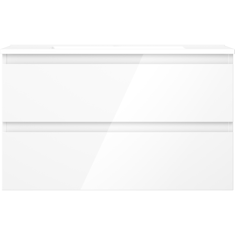 Mexen Orio armoire de salle de bains 80 cm avec lavabo Otis, 2 tiroirs, blanc brillant - 91A10-08047-2-BFF00-W18M00