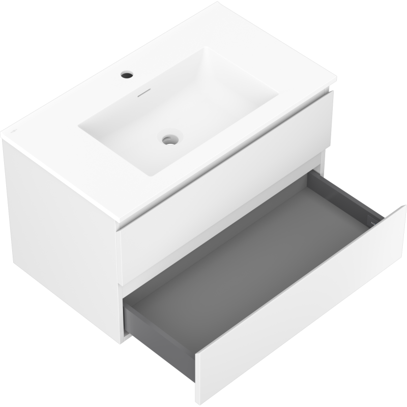Mexen Orio armoire de salle de bain 80 cm avec lavabo Otis, 2 tiroirs, blanc mat - 91A10-08047-2-BFF01-W18M01