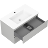 Mexen Orio meuble de salle de bain 80 cm avec lavabo Otis, 2 tiroirs, gris mat/blanc mat - 91A10-08047-2-BFF62-W18M01