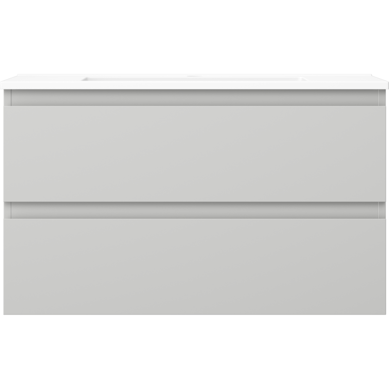 Mexen Orio meuble de salle de bain 80 cm avec lavabo Otis, 2 tiroirs, gris mat/blanc mat - 91A10-08047-2-BFF62-W18M01