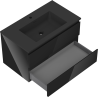 Mexen Orio armoire de salle de bain 80 cm avec lavabo Otis, 2 tiroirs, noir brillant/noir mat - 91A10-08047-2-BFF70-W18M71