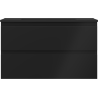 Mexen Orio armoire de salle de bain 80 cm avec lavabo Otis, 2 tiroirs, noir mat - 91A10-08047-2-BFF71-W18M71