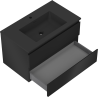 Mexen Orio armoire de salle de bain 80 cm avec lavabo Otis, 2 tiroirs, noir mat - 91A10-08047-2-BFF71-W18M71