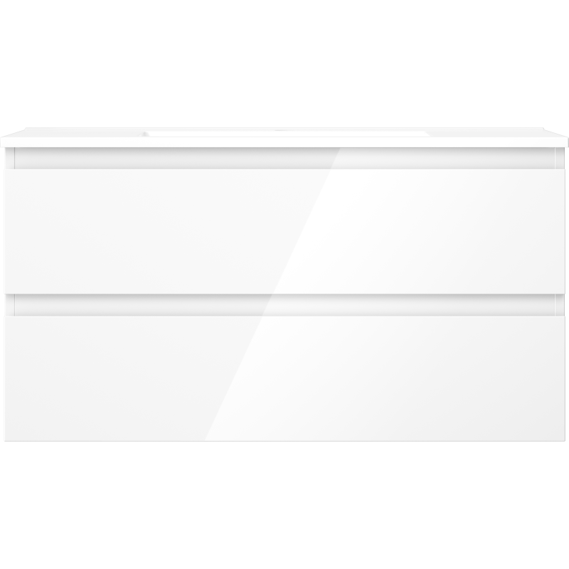 Mexen Orio armoire de salle de bain 90 cm avec lavabo Otis, 2 tiroirs, blanc brillant - 91A10-09047-2-BFF00-W18M00