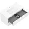 Mexen Orio meuble de salle de bain 90 cm avec lavabo Otis, 2 tiroirs, blanc mat - 91A10-09047-2-BFF01-W18M01