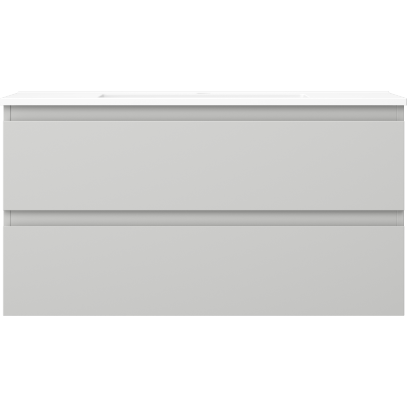 Mexen Orio armoire de salle de bain 90 cm avec lavabo Otis, 2 tiroirs, gris mat/blanc mat - 91A10-09047-2-BFF62-W18M01