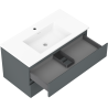 Mexen Orio meuble de salle de bain 90 cm avec lavabo Otis, 2 tiroirs, graphite mat/blanc mat - 91A10-09047-2-BFF66-W18M01