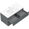Mexen Orio meuble de salle de bains 90 cm avec lavabo Otis, 2 tiroirs, graphite mat/blanc mat - 91A10-09047-2-BFF66-W18M01