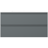 Mexen Orio Armoire de salle de bains 90 cm avec lavabo Otis, 2 tiroirs, graphite mat/blanc mat - 91A10-09047-2-BFF66-W18M01