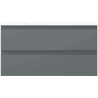 Mexen Orio meuble de salle de bain 90 cm avec lavabo Otis, 2 tiroirs, graphite mat/blanc mat - 91A10-09047-2-BFF66-W18M01