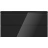 Mexen Orio meuble de salle de bain 90 cm avec lavabo Otis, 2 tiroirs, noir brillant/noir mat - 91A10-09047-2-BFF70-W18M71