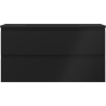 Mexen Orio meuble de salle de bains 90 cm avec lavabo Otis, 2 tiroirs, noir mat - 91A10-09047-2-BFF71-W18M71
