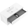 Mexen Orio placard de salle de bain 100 cm avec lavabo Otis, 2 tiroirs, blanc brillant - 91A10-10047-2-BFF00-W18M00
