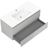 Mexen Orio armoire de salle de bain 100 cm avec lavabo Otis, 2 tiroirs, gris mat/blanc mat - 91A10-10047-2-BFF62-W18M01