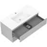 Mexen Orio armoire de salle de bain 100 cm avec lavabo Otis, 2 tiroirs, gris mat/blanc mat - 91A10-10047-2-BFF62-W18M01