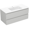 Mexen Orio armoire de salle de bain 100 cm avec lavabo Otis, 2 tiroirs, gris mat/blanc mat - 91A10-10047-2-BFF62-W18M01