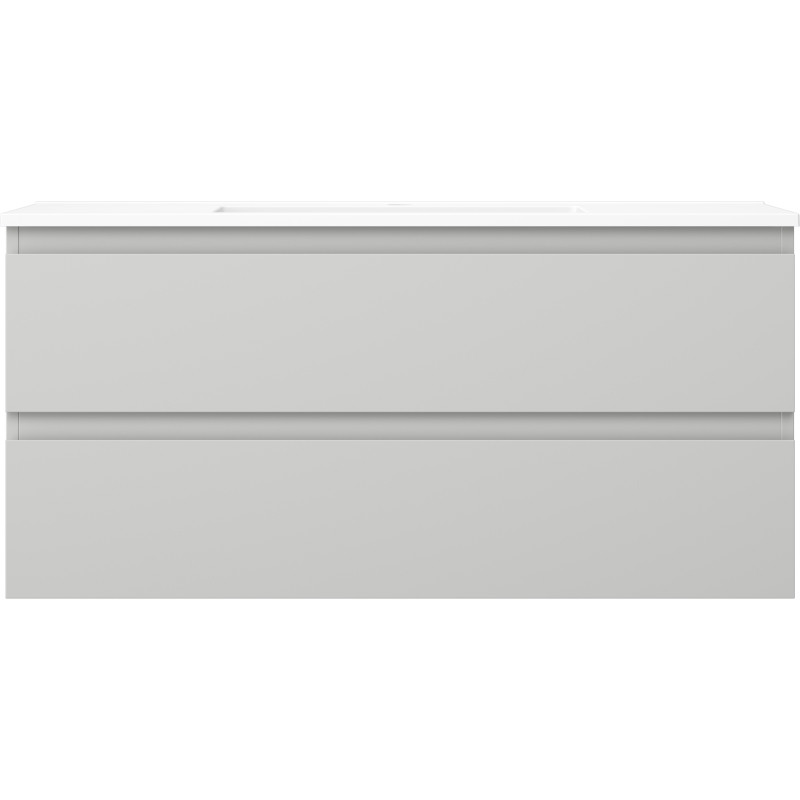 Mexen Orio armoire de salle de bain 100 cm avec lavabo Otis, 2 tiroirs, gris mat/blanc mat - 91A10-10047-2-BFF62-W18M01