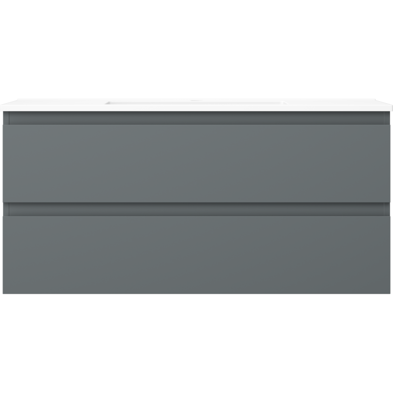 Mexen Orio meuble de salle de bain 100 cm avec lavabo Otis, 2 tiroirs, graphite mat/blanc mat - 91A10-10047-2-BFF66-W18M01