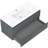 Mexen Orio meuble de salle de bain 100 cm avec lavabo Otis, 2 tiroirs, graphite mat/blanc mat - 91A10-10047-2-BFF66-W18M01