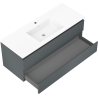 Mexen Orio meuble de salle de bain 120 cm avec lavabo Otis, 2 tiroirs, graphite mat/blanc mat - 91A10-12047-2-BFF66-W18M01