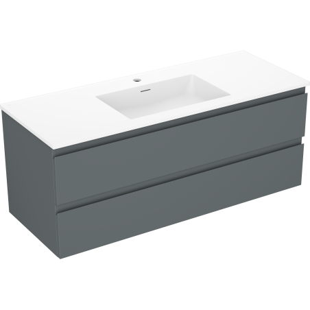 Mexen Orio meuble de salle de bain 120 cm avec lavabo Otis, 2 tiroirs, graphite mat/blanc mat - 91A10-12047-2-BFF66-W18M01