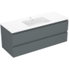 Mexen Orio meuble de salle de bain 120 cm avec lavabo Otis, 2 tiroirs, graphite mat/blanc mat - 91A10-12047-2-BFF66-W18M01