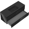 Mexen Orio meuble de salle de bains 120 cm avec lavabo Otis, 2 tiroirs, noir brillant/noir mat - 91A10-12047-2-BFF70-W18M71