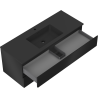 Mexen Orio meuble de salle de bains 120 cm avec lavabo Otis, 2 tiroirs, noir mat - 91A10-12047-2-BFF71-W18M71