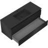 Mexen Orio meuble de salle de bains 120 cm avec lavabo Otis, 2 tiroirs, noir mat - 91A10-12047-2-BFF71-W18M71
