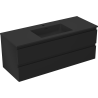 Mexen Orio meuble de salle de bains 120 cm avec lavabo Otis, 2 tiroirs, noir mat - 91A10-12047-2-BFF71-W18M71