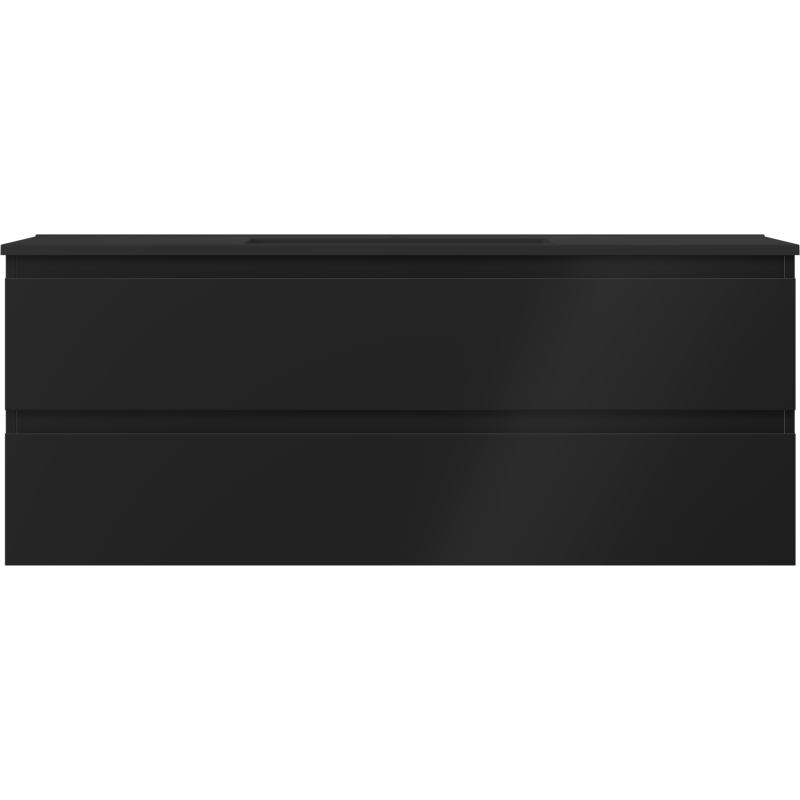 Mexen Orio armoire de salle de bains 120 cm avec lavabo Otis, 2 tiroirs, noir mat - 91A10-12047-2-BFF71-W18M71