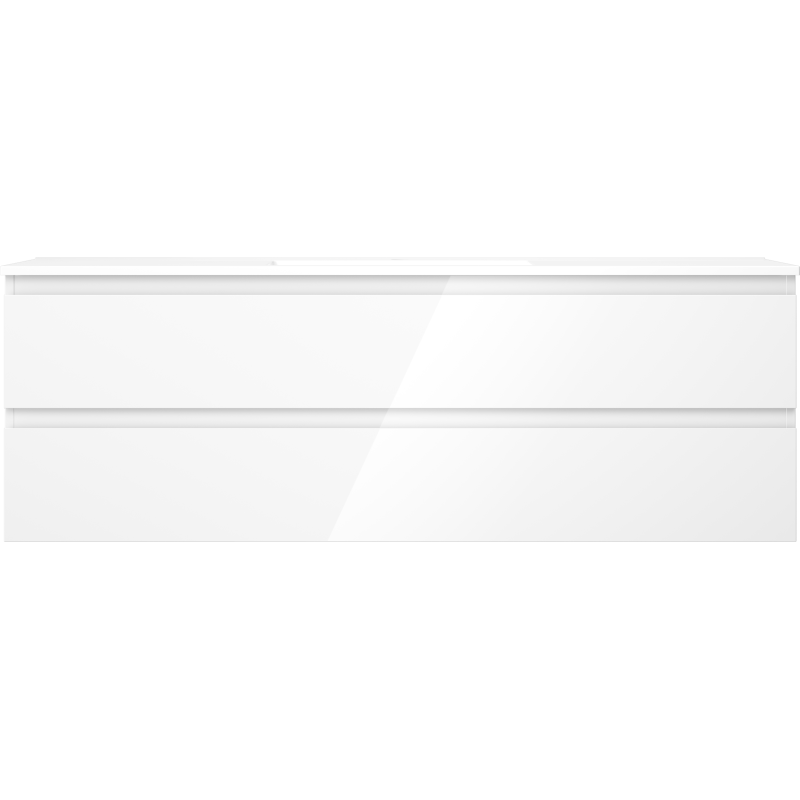 Mexen Orio meuble de salle de bains 140 cm avec lavabo Otis, 2 tiroirs, blanc brillant - 91A10-14047-2-BFF00-W18M00