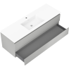 Mexen Orio meuble de salle de bain 140 cm avec lavabo Otis, 2 tiroirs, gris mat/blanc mat - 91A10-14047-2-BFF62-W18M01