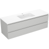 Mexen Orio meuble de salle de bain 140 cm avec lavabo Otis, 2 tiroirs, gris mat/blanc mat - 91A10-14047-2-BFF62-W18M01