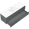 Mexen Orio meuble de salle de bains 140 cm avec lavabo Otis, 2 tiroirs, graphite mat/blanc mat - 91A10-14047-2-BFF66-W18M01