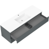 Mexen Orio meuble de salle de bain 140 cm avec lavabo Otis, 2 tiroirs, graphite mat/blanc mat - 91A10-14047-2-BFF66-W18M01