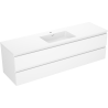 Mexen Orio meuble de salle de bain 160 cm avec lavabo Otis, 2 tiroirs, blanc mat - 91A10-16047-2-BFF01-W18M01